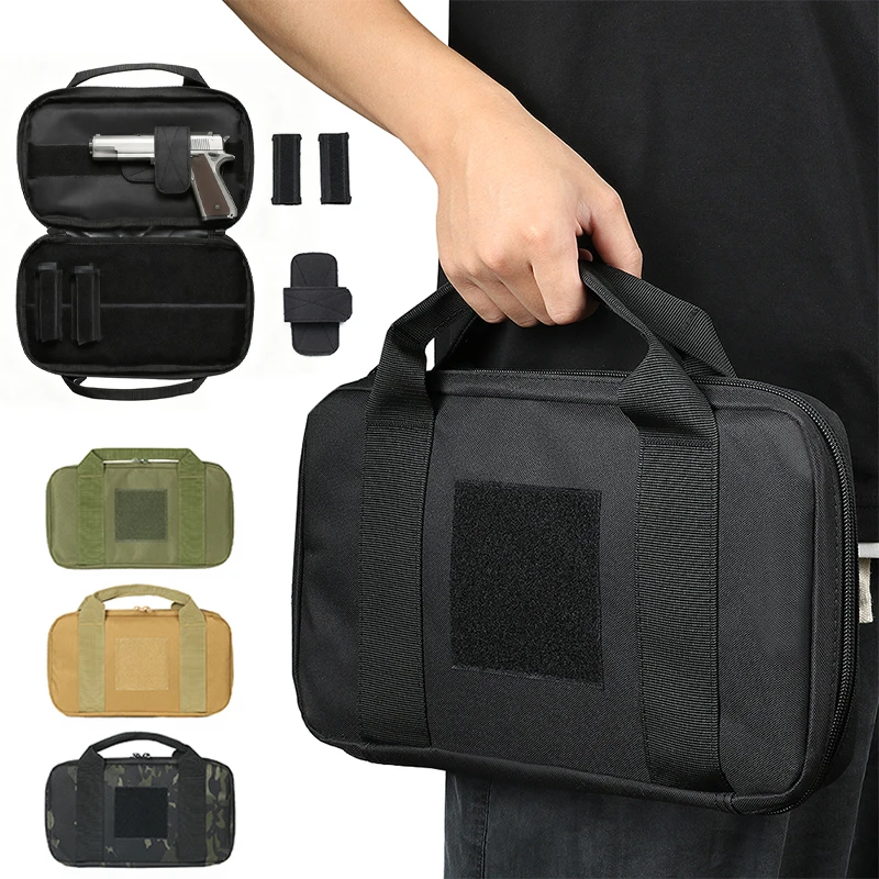

Pistol Gun Bag Shockproof Anti-Fall Tactical Gun Storage Bag Compatible With 17/1911/P1/M92 for Hunting Shooting Equipment
