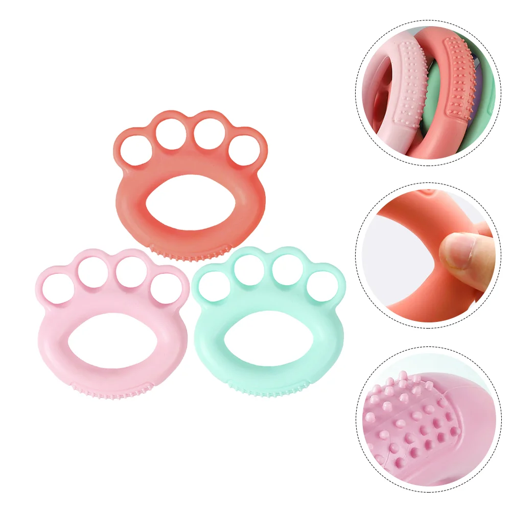 3 Pcs Grip Hand Massage Ring Strengthener Stress Squeeze Exerciser Grips Fitness