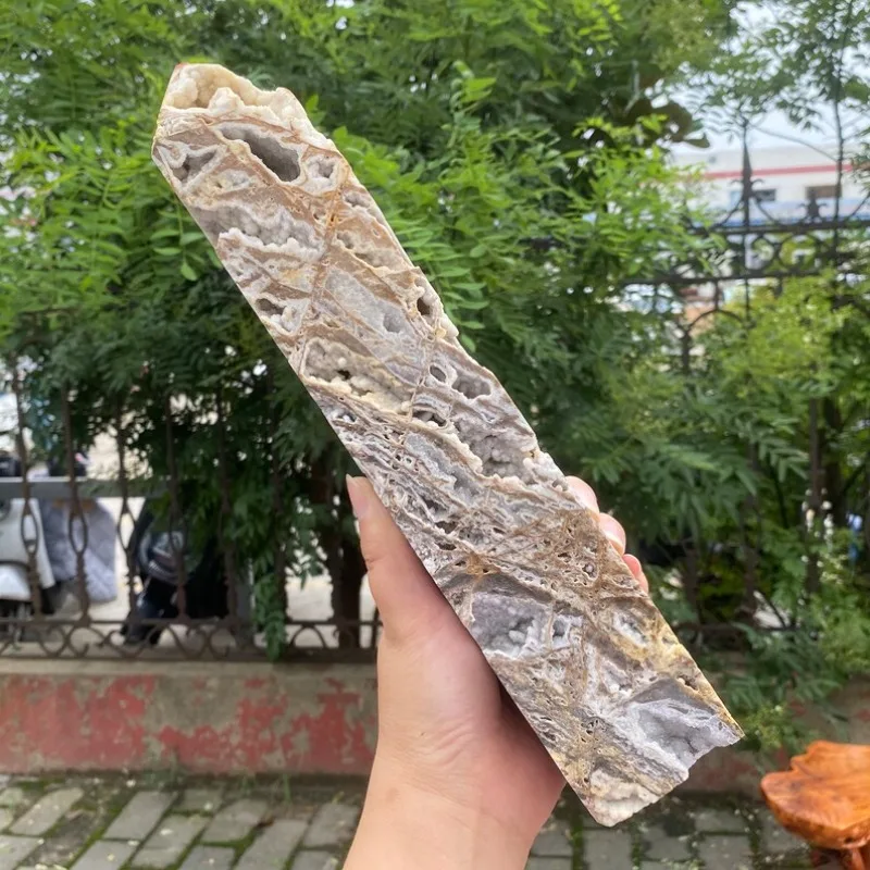 12.9‘’Natural Sphalerite Obelisk,Crystal Tower,Quartz Wand Point,Mineral Specimen,Reiki Healing,Home Decoration,Crystal Gifts.