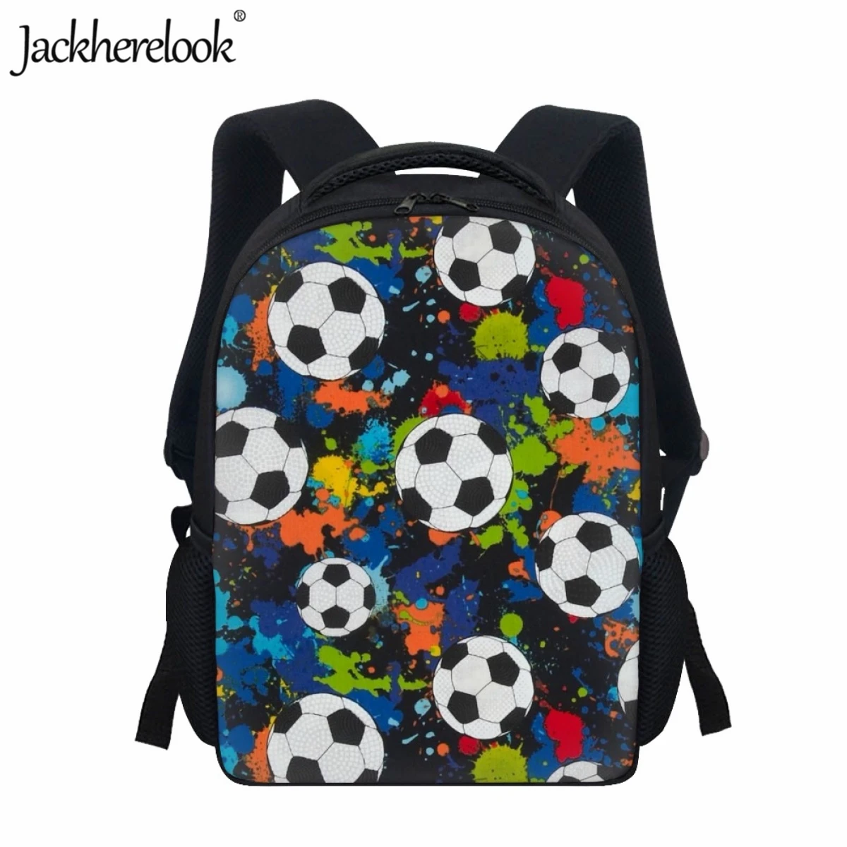 Jackherelook Kids School Bag Cartoon Futebol Print Design Crianças Book Bags Mochila Desportiva de Viagem Prática para Meninos Mochila