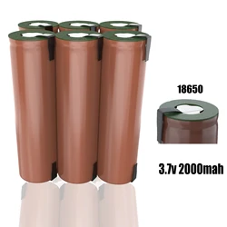 2023 New original 3.7V 2000mAh 18650 18650B Li-ion Battery Discharge for Flashlight Tools batteries + DIY Nickel Sheet