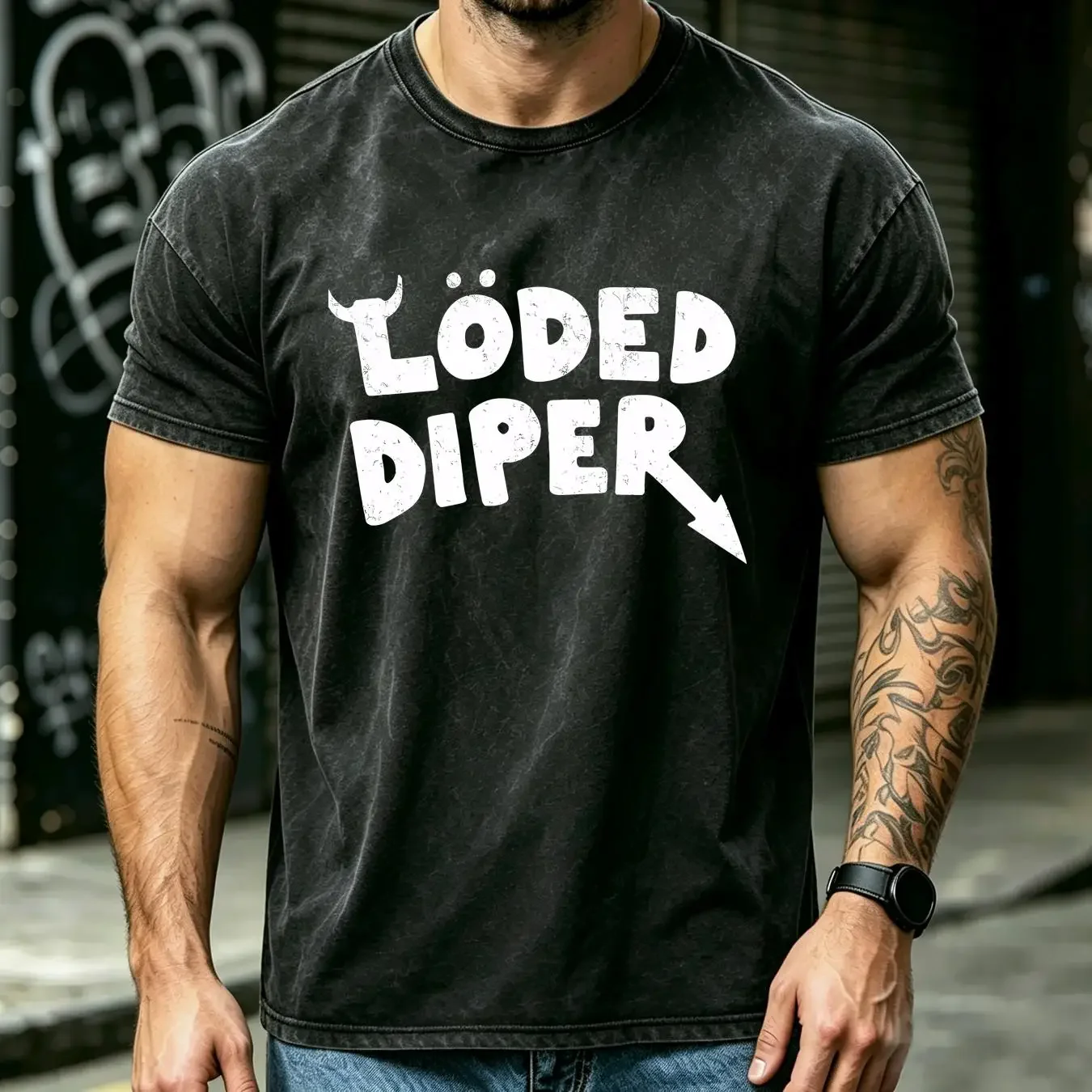 washed T Shirt Loded Diapers Active Size M 5XL vintage Washed Versatile Unisex Casual Slightly Stylish Soft designer clothes