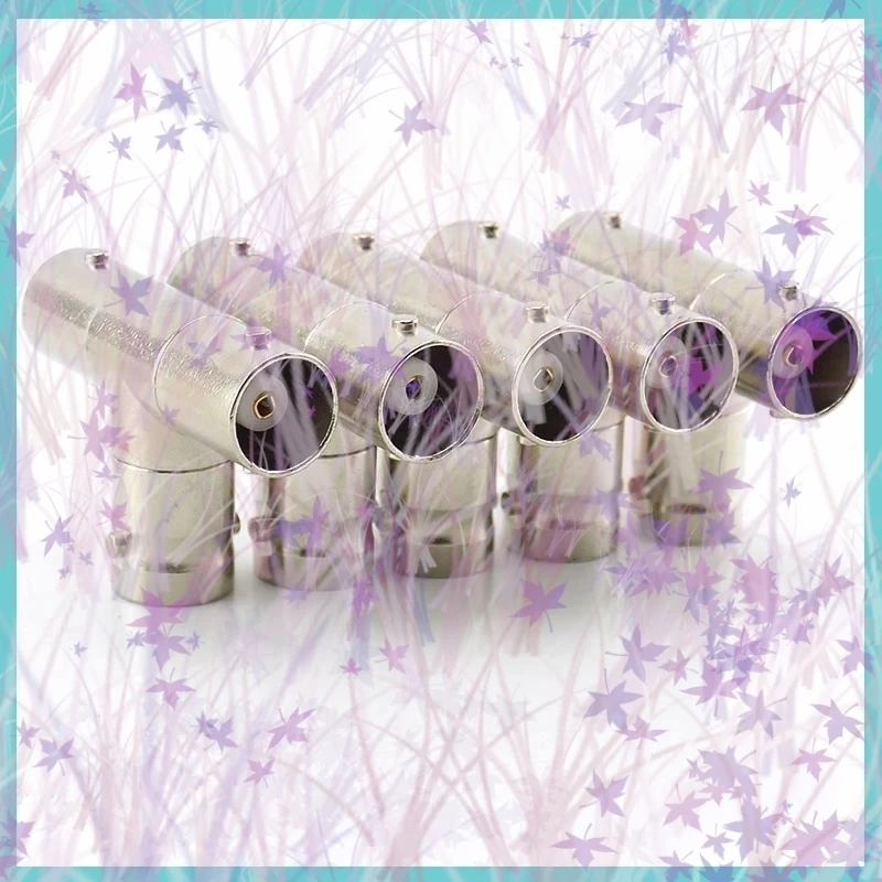 1/2/5pcs BNC 3 Female Adapter Connector Coaxial T-type Adapter Coupler Splitter Plug for Monitoring Video CCTV Camera C4