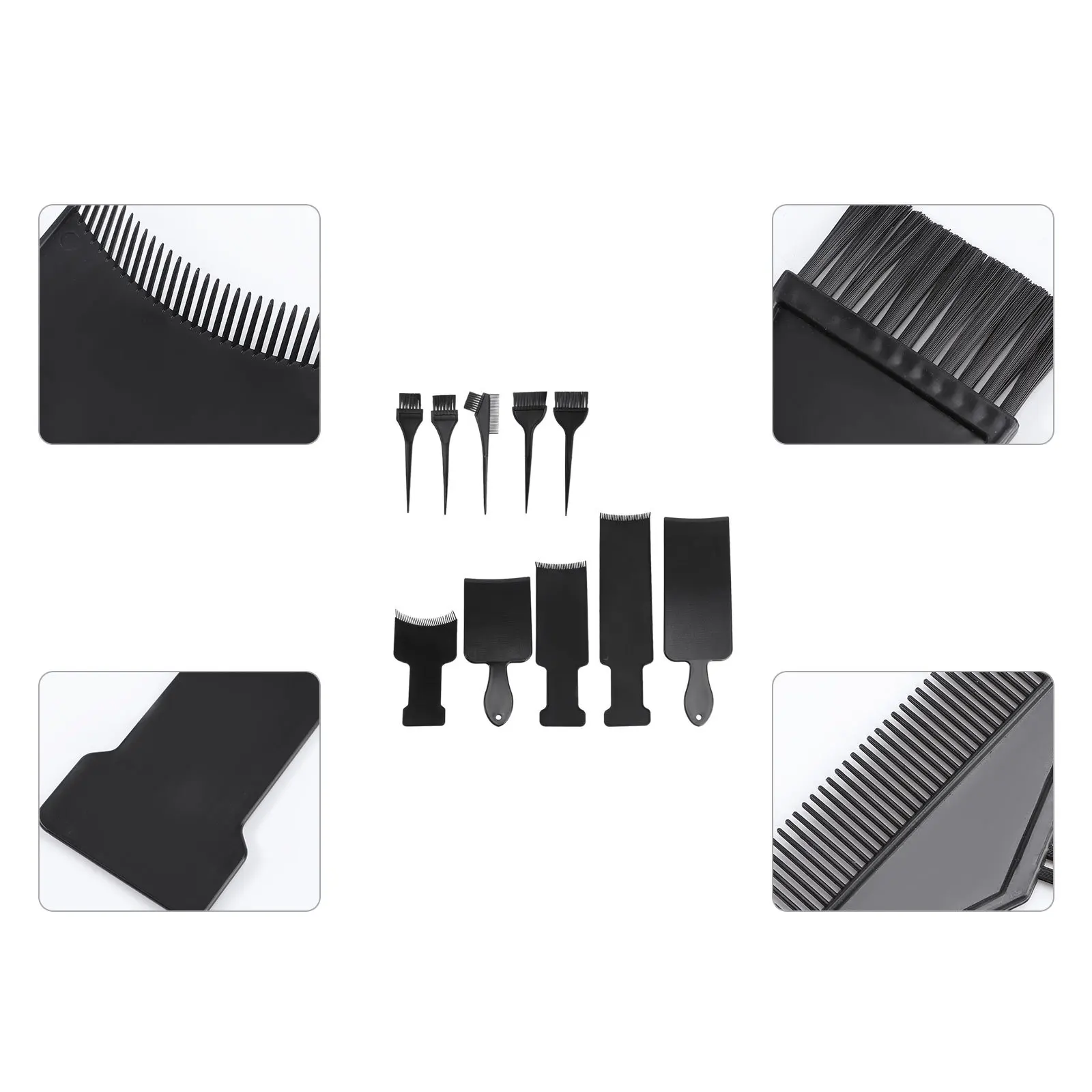 

10Pcs Hair Tint Kit Highlighting Board Hair Coloring Brush Sturdy Dye Tool Salon Home Application Highlighting Board