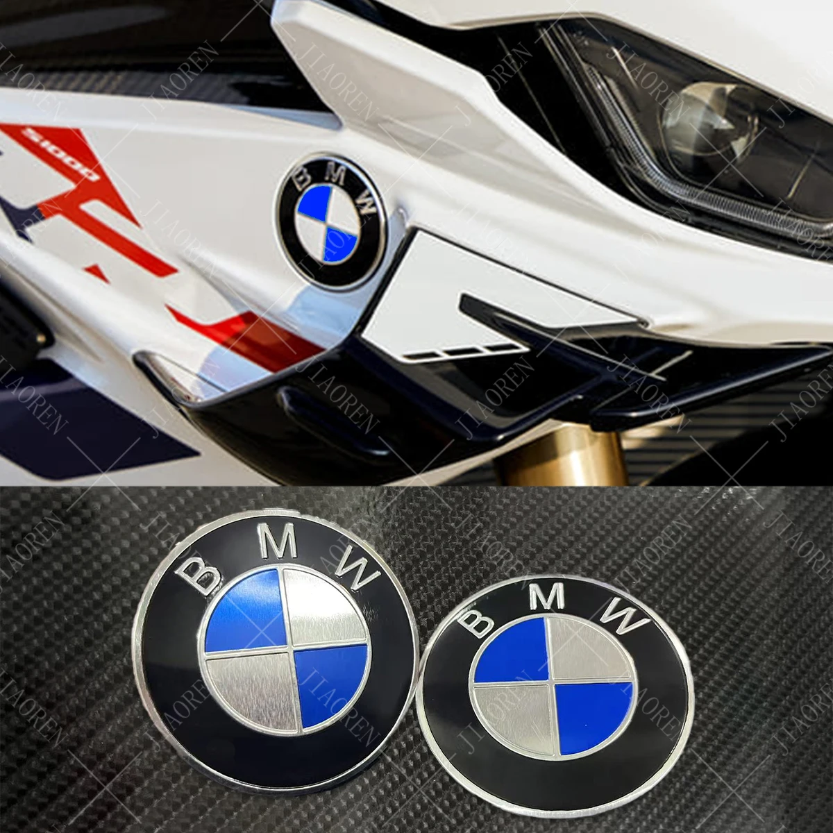 BMW 3D Car Logo Reflective Waterproof Suitable for ‎S1000 RR ‎R1250 GS Moto Racing Car Decorative Soft Adhesive Sticker