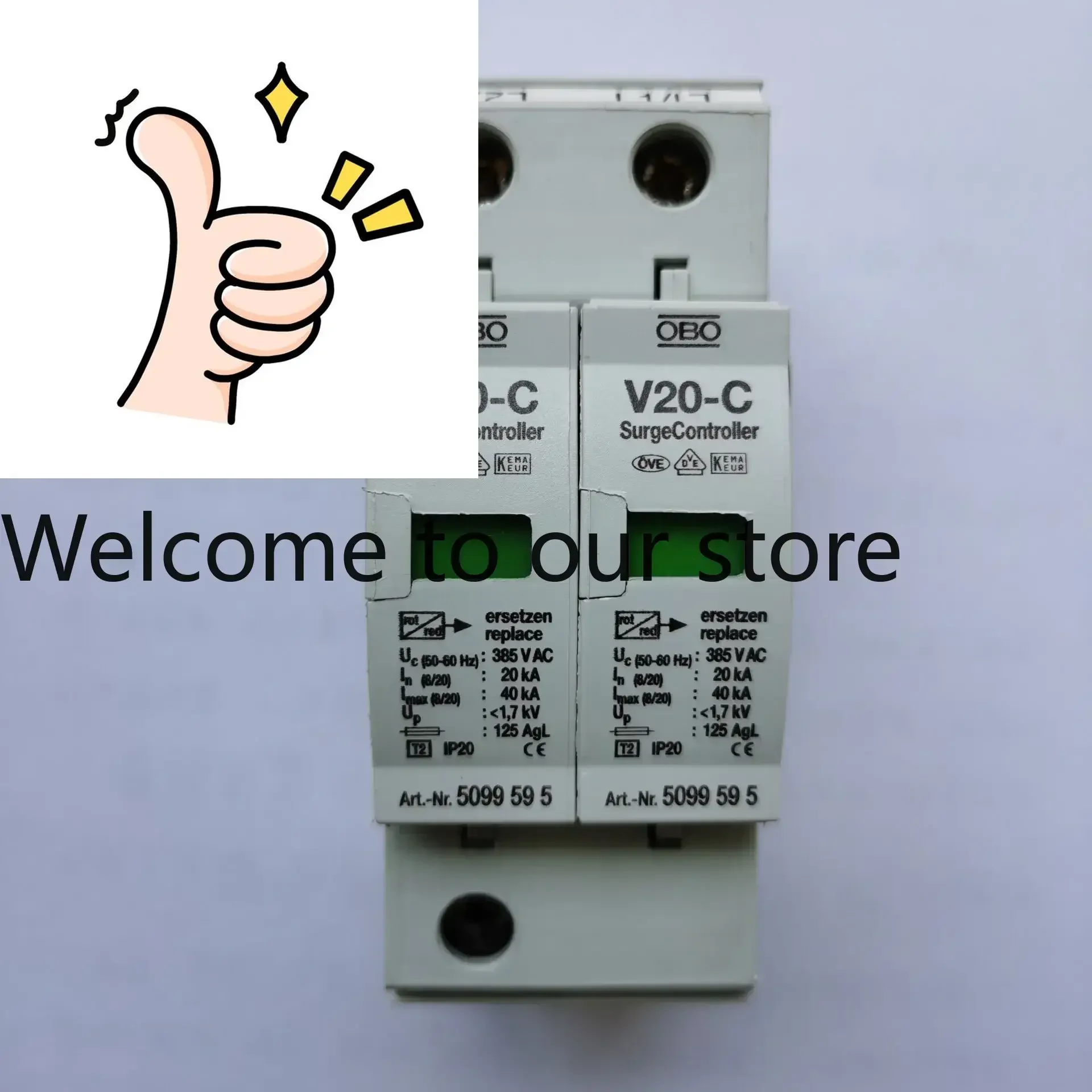 The Shopkeeper Recommends German OBO Surge Protector V20-C/2-FS 280V Secondary 20KA Lightning Arrester In Stock