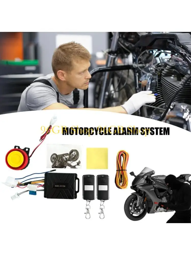 96GB Remote Controlled Motorcycle Alarm System Features Loud And Wide Compatibility With Remote Access For Various Bikes