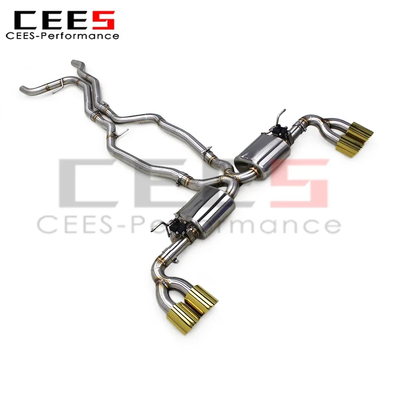 CEES Catback Exhaust System Assembly for Porsche Cayenne S 958 958.1 3.0T 2011-2017 Stainless Steel Tuning Exhaust Pipe