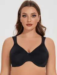 Women's Full Figure Underwire Minimizer Smooth Comfort Cushion Strap Bra