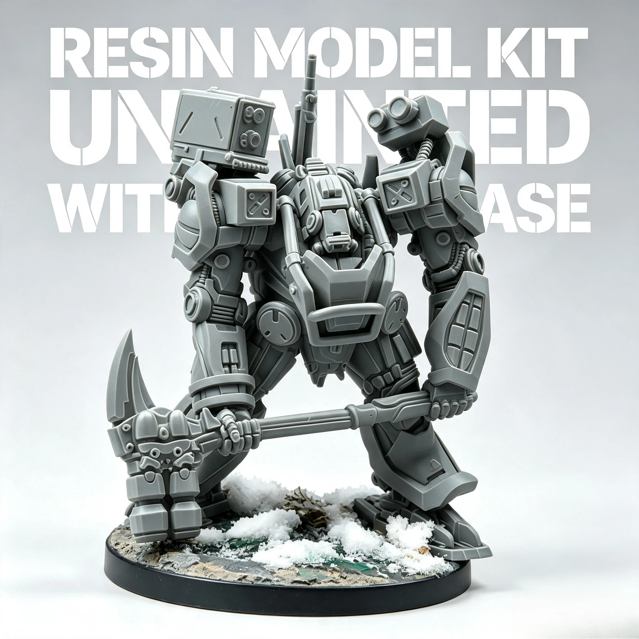 Rare Resin Reinforced Armata Proyekt-2 Ratnik, Unpainted Die-casting Resin Model Kit, Including Base, DIY Model Kit
