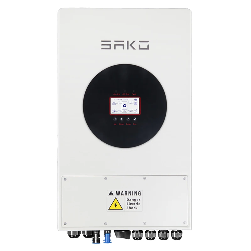 Sako Sunin 5Kw Dual Ac Dc Three Phase Solar Inverter For Home Solar Energy System Pure Sine Wave 5Kva Hybrid 3 Phase Inverter