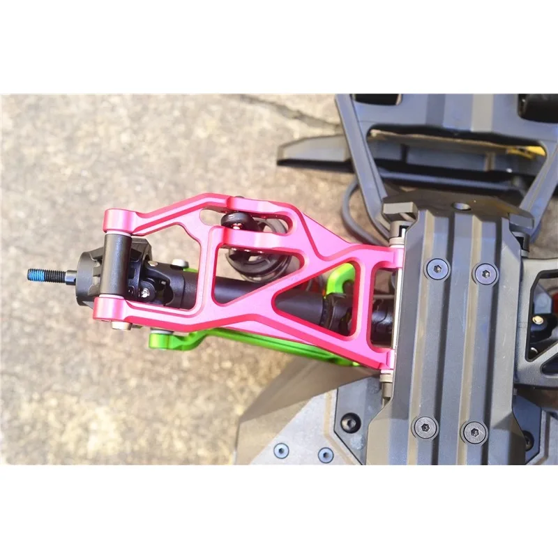 Juego de brazos en A inferiores delanteros/traseros de aluminio GPM para TRAXXAS 1/10 MAXX 1,0 / 1/8 6S MAXX SLASH-accesorios de actualización de Metal CNC