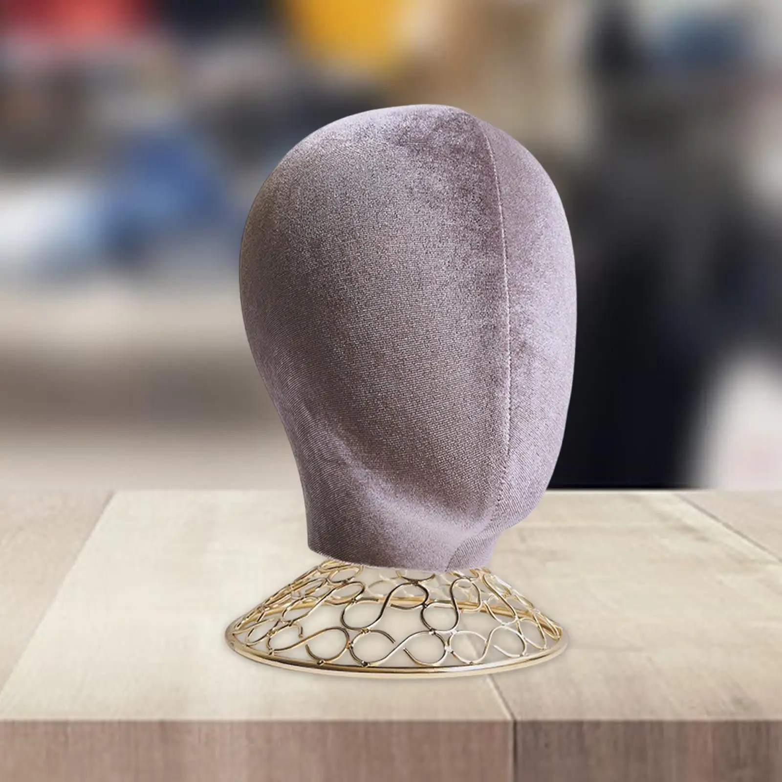 Modello di testa di manichino con base per esposizione di cappelli multiuso