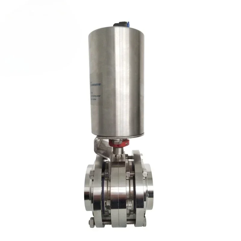 

4 Inch Water Valve Food Grade Ss316l Stainless Steel Sanitary Pneumatic butterfly Valve