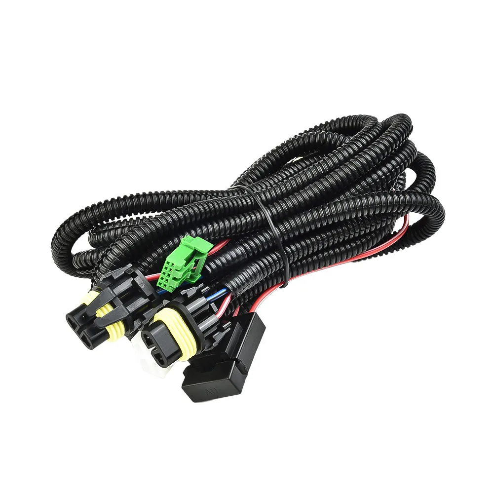 H11 Fog Light Wiring Harness Socket + LED Indicator Switch+ Automotive Relay For Nissan Juke/Quest 2011-2014 Plastic& Metal Part