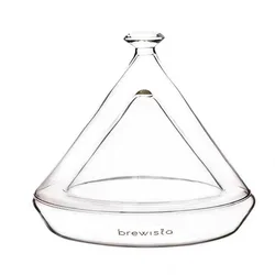 Brewista V-Shape glass coffee filter holder for 1-2 cups of coffee Hand brew funnel filter holder