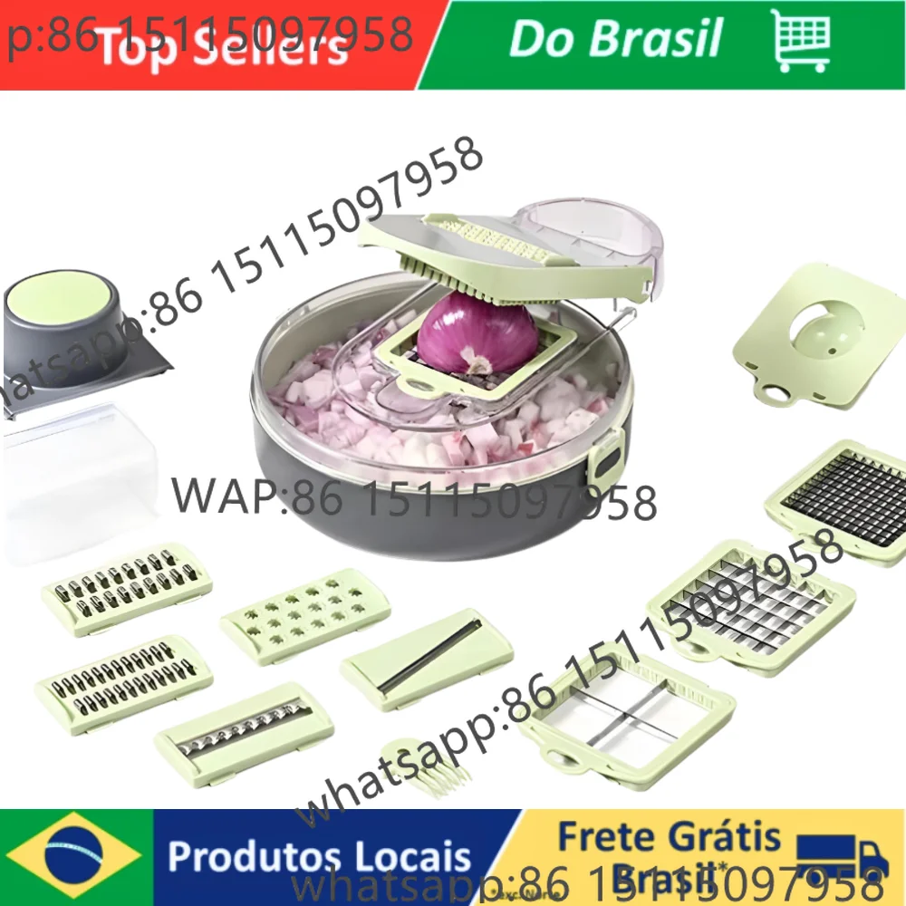 

9 In 1 Multipurpose Green Vegetable Cutter Stiler