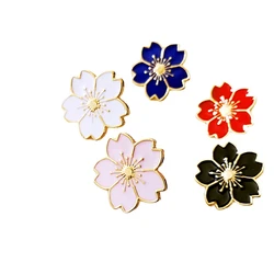 1pcs Cherry blossoms Metal Badges Safety Pins For Clothes Badges Fashion Brooch Icons On Backpack Decorative BDG7803