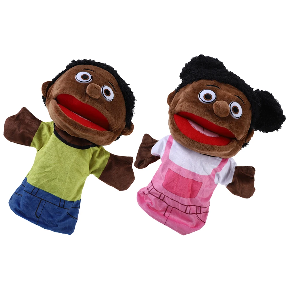 2Pcs Family Hand Puppet Set Lifelike Cartoon Hand Puppet for Storytelling Creative Role-Play and Interactive Play