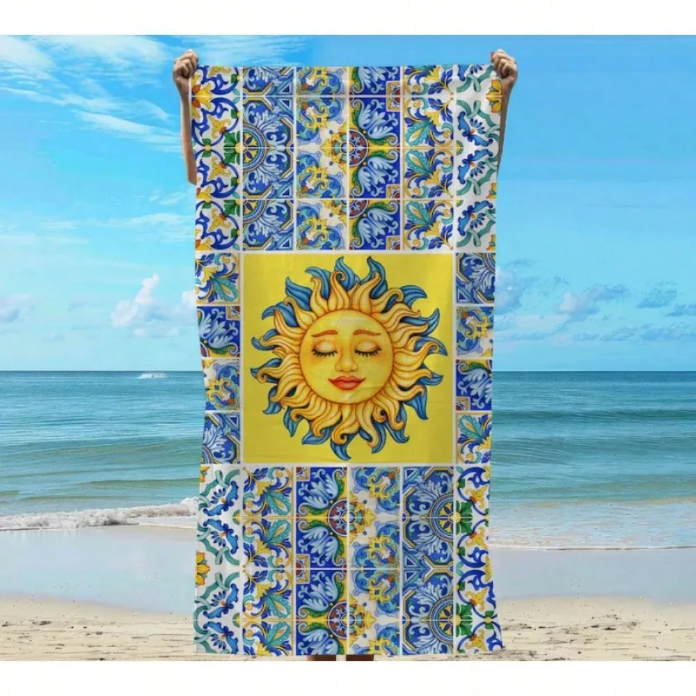 Italian Styled Beach Towel, Sicilian Gift, Italy Gift, Beach Towel For Home Beach Quick Drying Gym Shower Sea