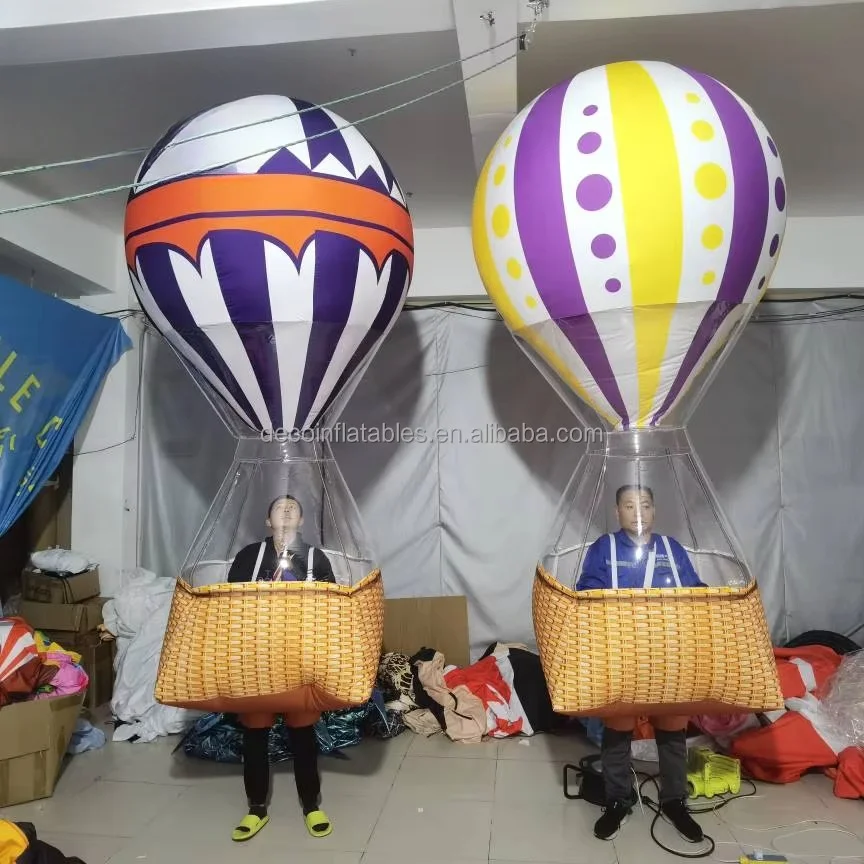 Costume de ballon à air chaud de performance gonflable de scène colorée faite sur commande