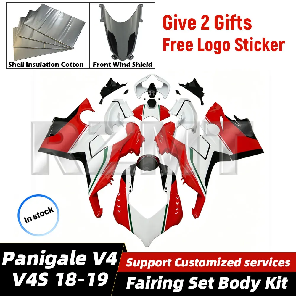 

For Ducati Panigale V4 V4s S 2018-2019 ABS Plastic Motorcycle Fairings Set Body Kit Bodywork Set Shell Injection In Stock