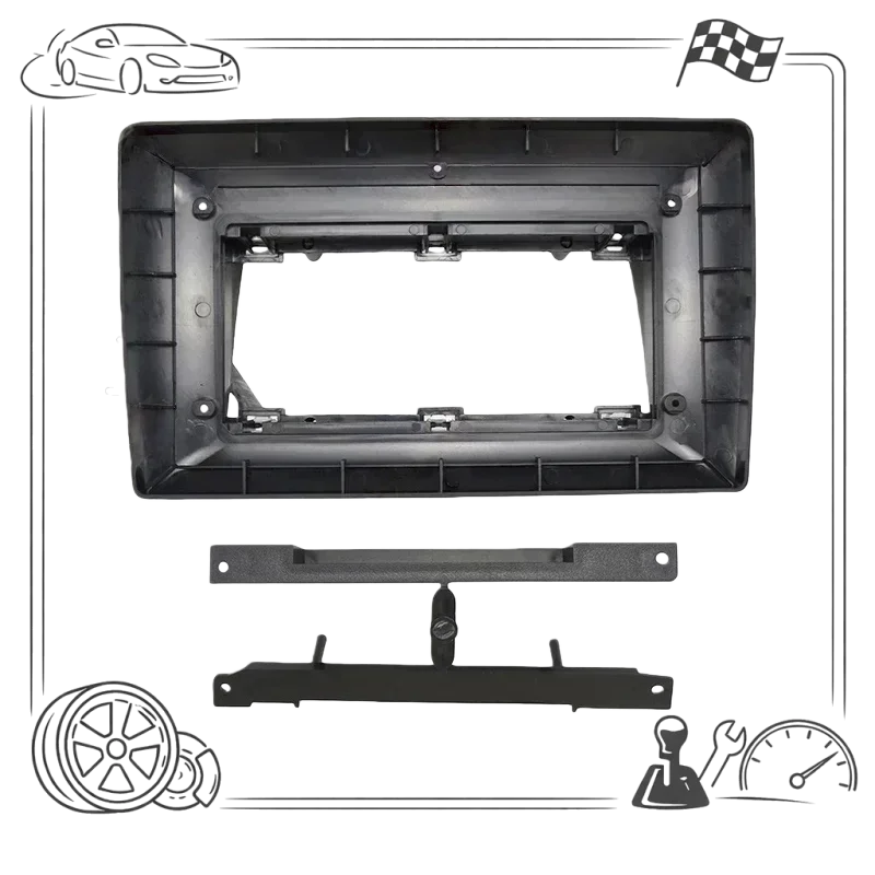 10 Inch Car Frame Fascia Adapter Kit Audio Dash Fitting Panel for Android Radio Audi A4 2007-2016 Left Hand Drive LHD