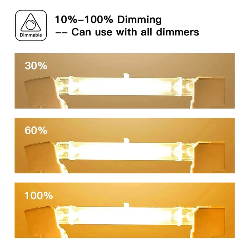 

ABUP-R7S Halogen Light Bulb 118 Mm 200 W 230 V Pack Of 20 Halogen Rod R7S Halogen Bulb R7S Dimmable Halogen Rod Lamp Lights
