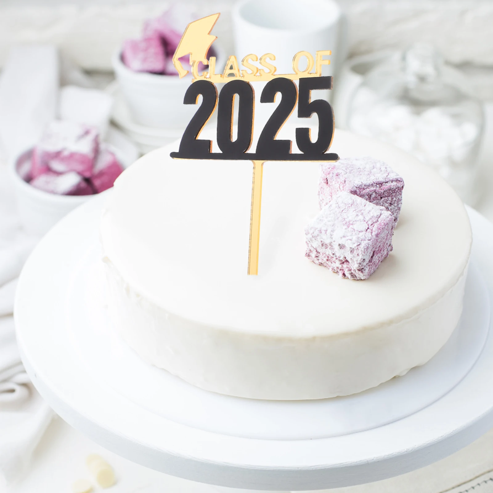 

10 Pcs Cake Toppers Acrylic Graduate Decorations Party Supplies Congrats Signs Graduation Cake Arrangement Dessert Accessories