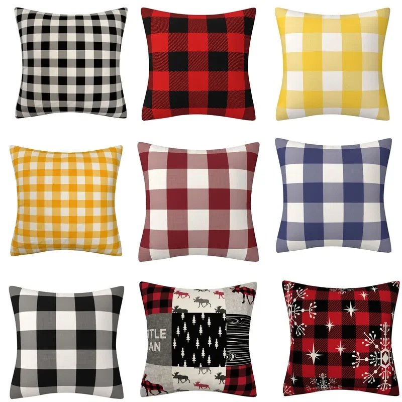 Amazon cross-border simple fashion pillow cover black geometric pillow cover bedroom bedside cushion cover sofa pillow