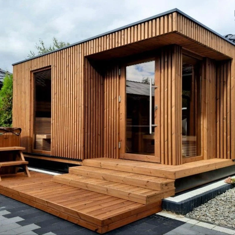 

Outdoor cedar sauna 4 people cabin sauna