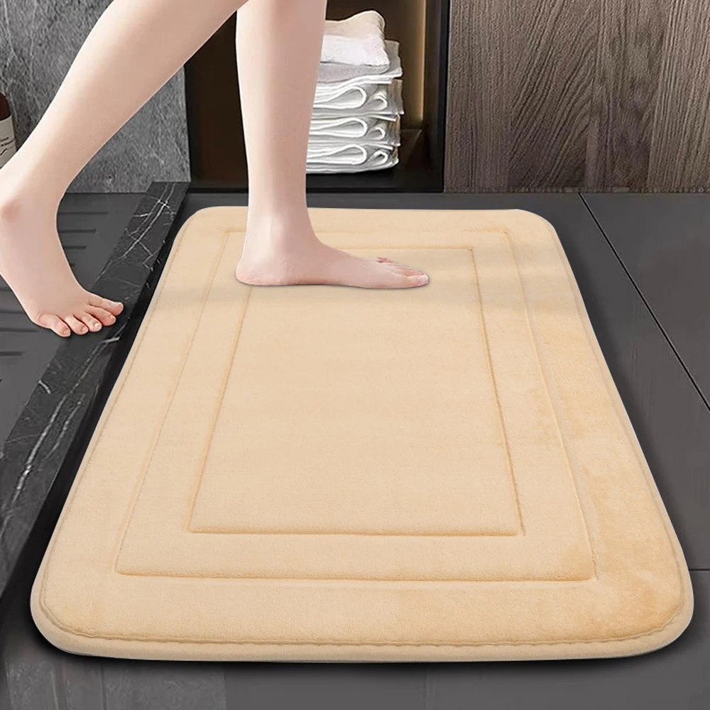 Bath Rug Bathroom Floor Mats Absorbent Non-Slip Shower Rug Kitchen & Bedroom Non-Slip Washable Rugs