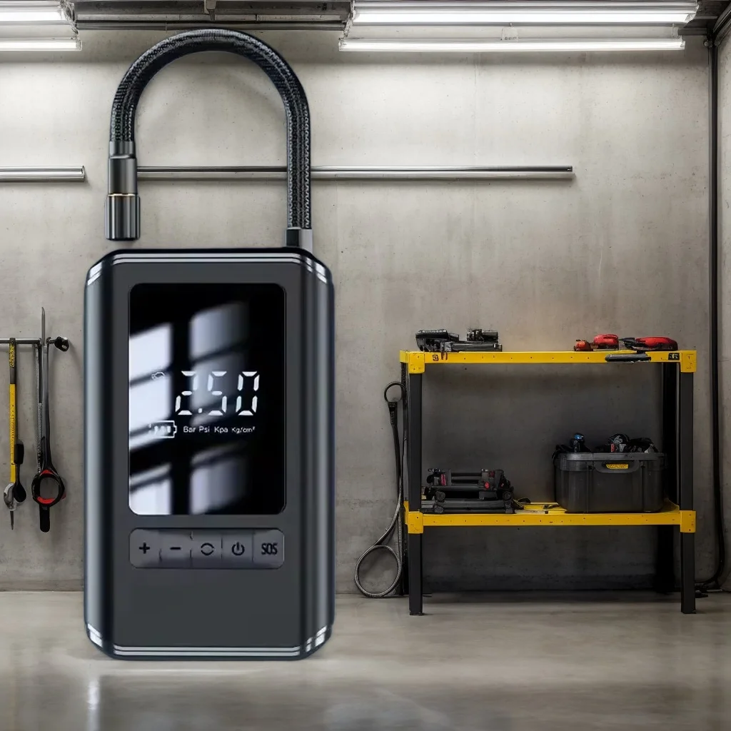 

Портативный многофункциональный насос для накачивания — беспроводная зарядка с цифровым дисплеем