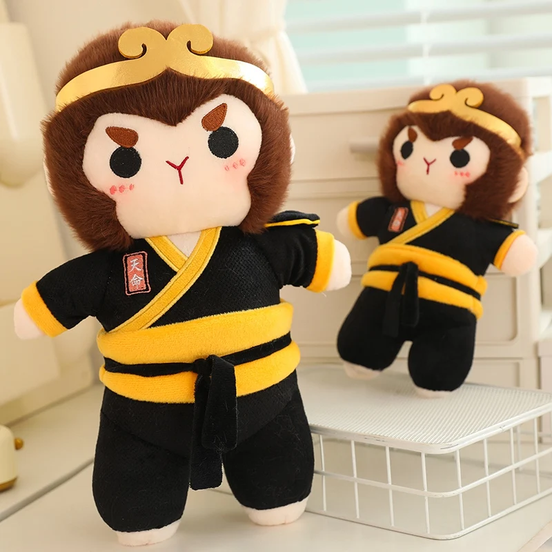 Wukong muñeco de peluche para decoración del hogar, diseño creativo, lindo, cómodo, de acompañamiento