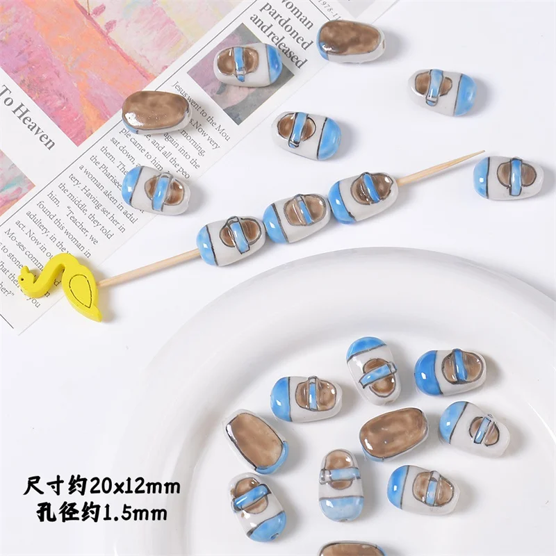 31MM Keramische handgeschilderde Kimono Pop Cartoon Kralen Losse Spacer Bead Voor Sieraden Maken DIY Ketting Armband Craft accessoires
