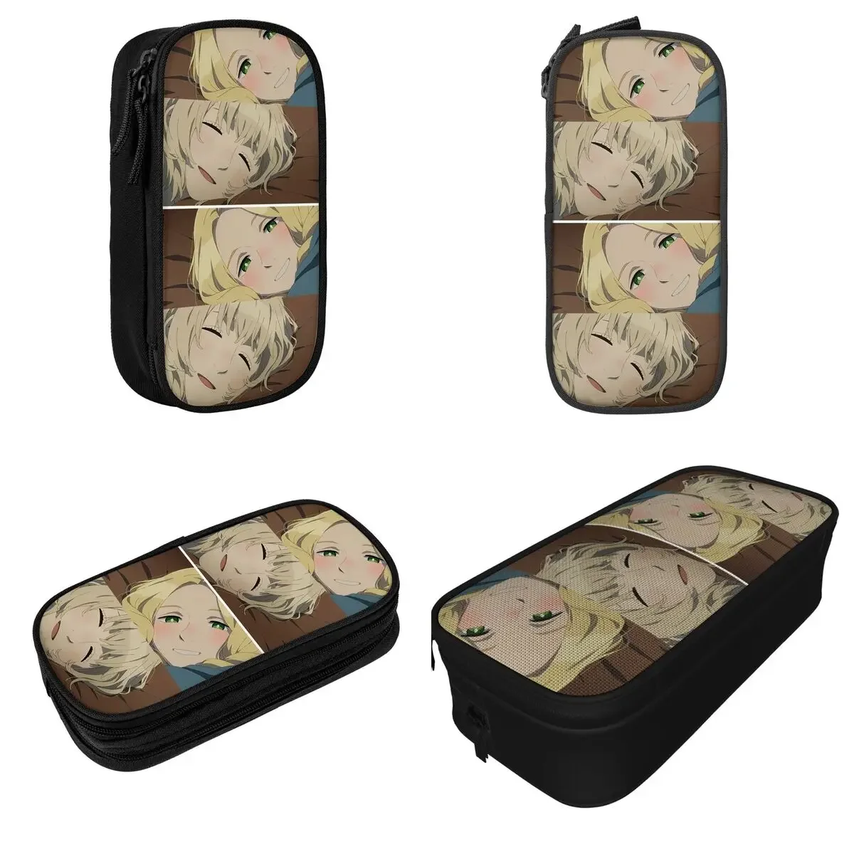 Meshi Japanese Anime Pencil Cases Lovely Delicious In Dungeon Pen Box Bag Student Large Storage School Supplies Gift Pencilcases