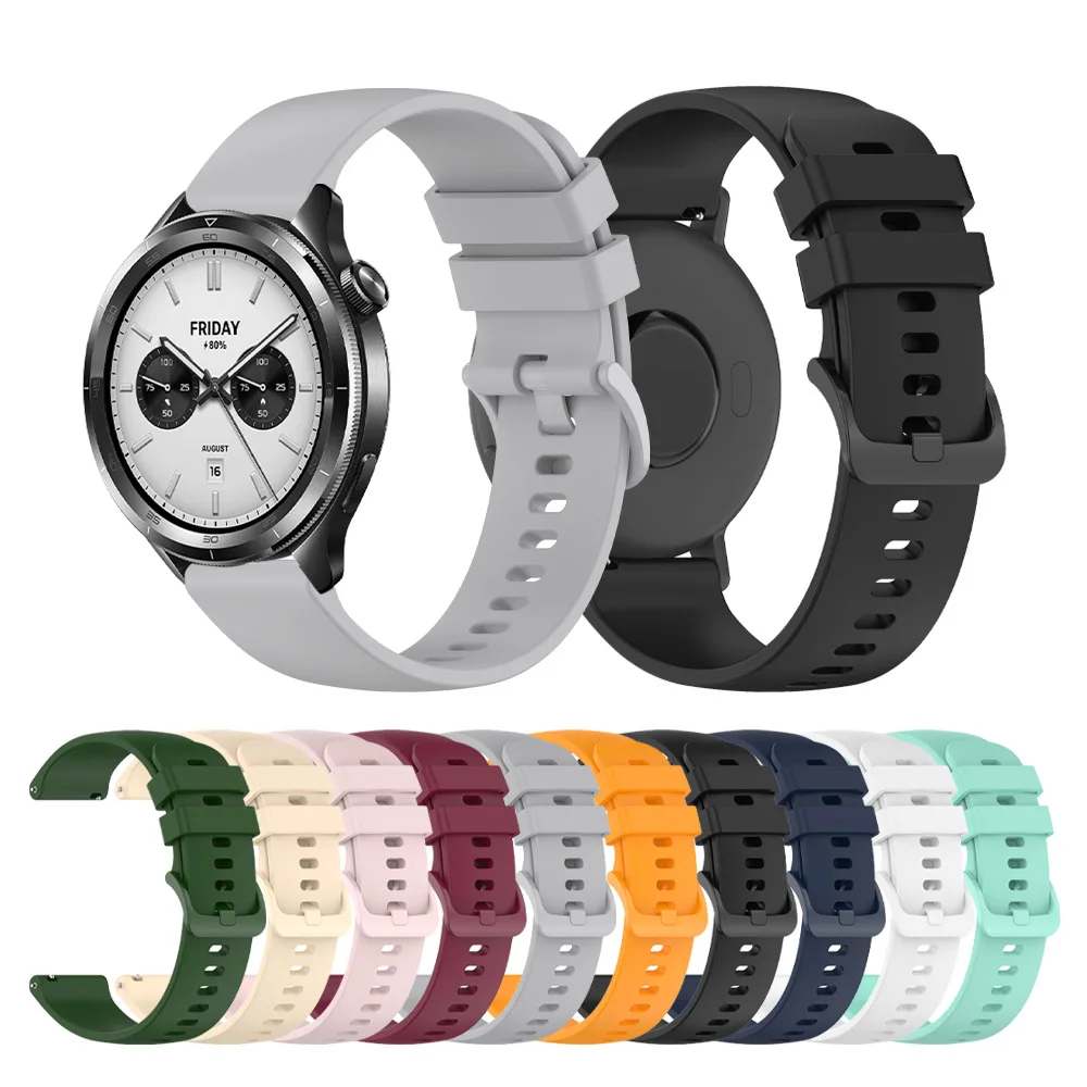 22mm Silicone Strap For Xiaomi Watch S4/S3/S2 46mm 42mm/Watch S1 Pro Active Sports Band MI Watch color 2 Smartwatch Watchband