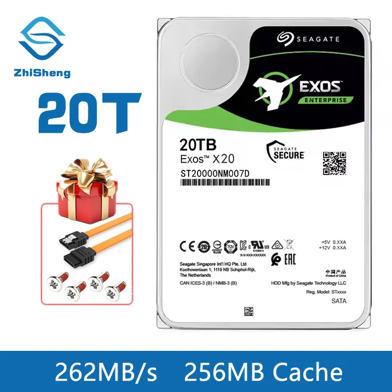 Seagate 20TB Enterprise Hdd  Hard Drive  SATA st20000nm007d EXOS x20