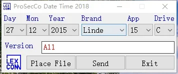

Linde/Jungheinrich/Still/Liebherr/Widos/Valtra/Clark - ProSecCo Date and Time Changer 2018