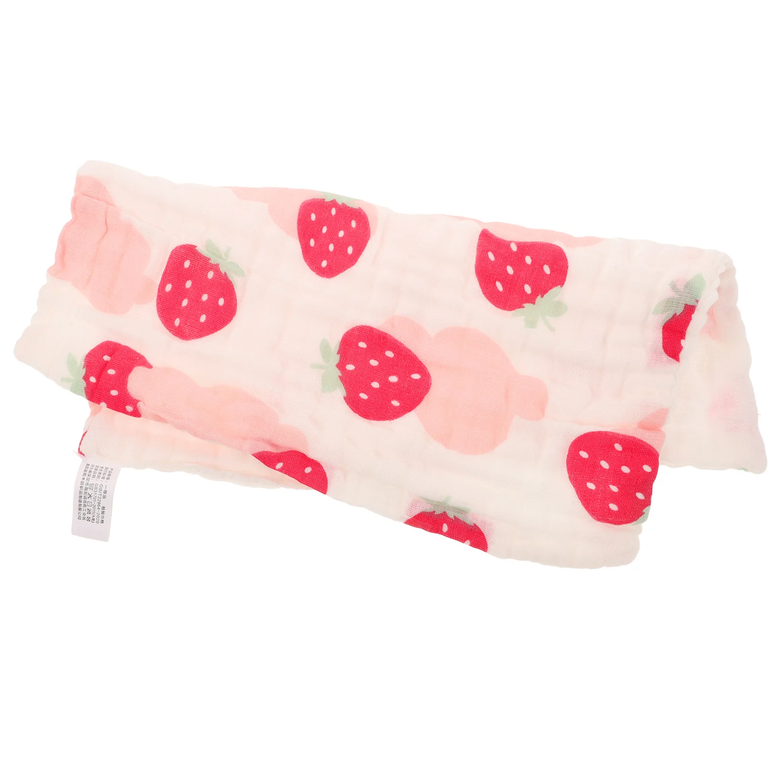 

Muslin Baby Drool Bibs Bandana Bibs Newborn Soft Cotton Face Towel 30X30Cm Strawberry Printed Adjustable Unisex Bib