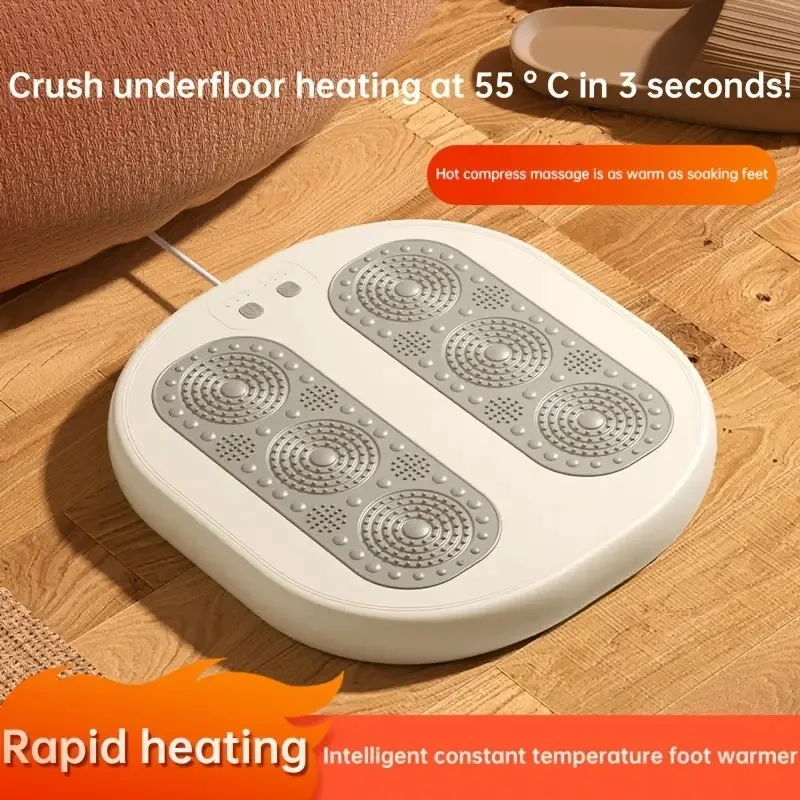 

Массажер для ног и грелка для ног с питанием от USB, 3 настройками температуры и 3 режимами вибрации. Идеально подходит для домашнего или офисного использования.