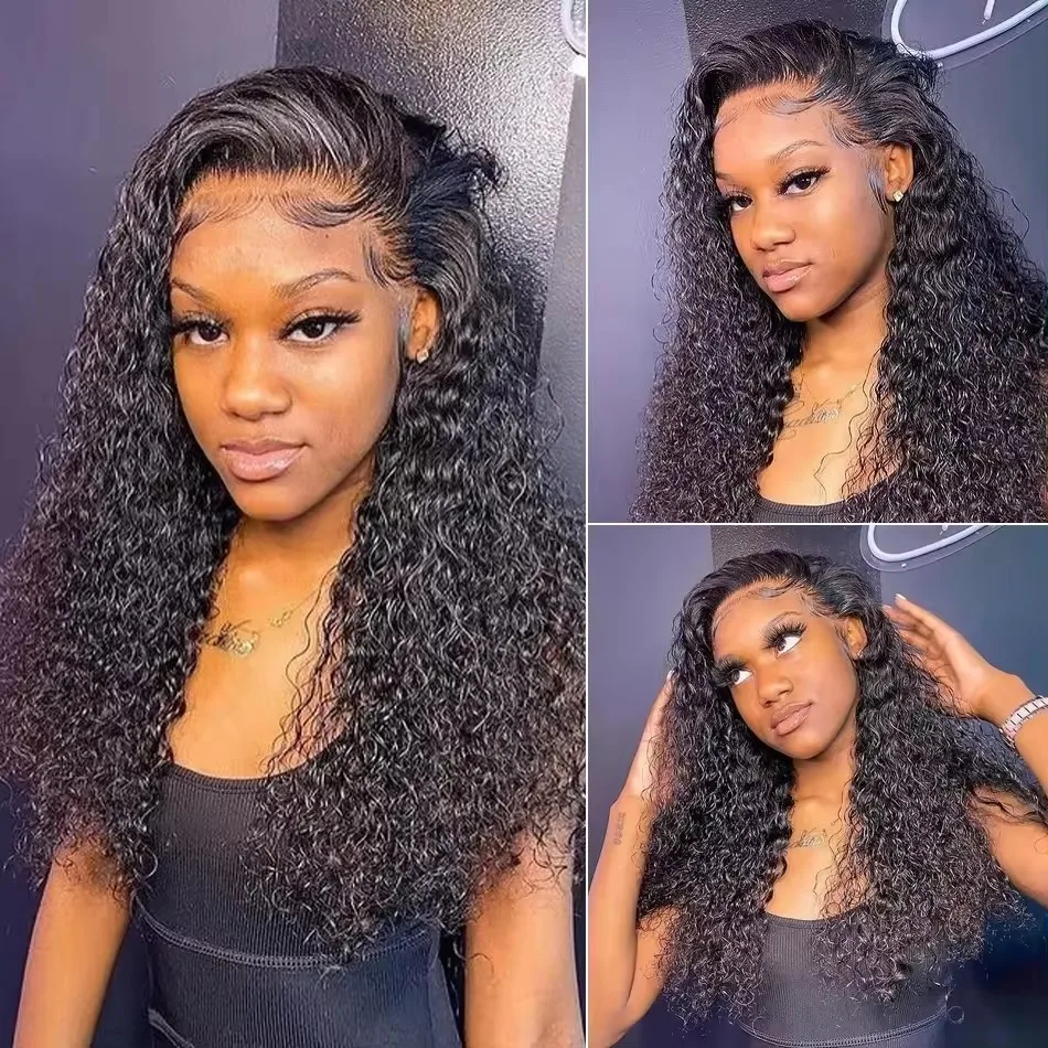 

4*4 Lace Closure Wigs Kinky Curly Wigs Human Hair Lace Front Brazilian Virgin Hair HD Lace Human Hair Wigs For Black Women