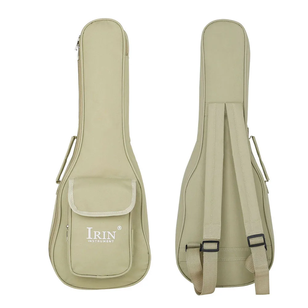 24 Inch Ukulele Bag Beige Portable Soft Case Waterproof Oxford Cloth Hawaii 4-String Guitar Backpack Padded Ukulele Accessories