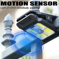 Outdoor Solar Clamp On Motion Sensor Lights Waterproof Work Light 3 Lighting Modes Camping Lamp Fence Walls Garage Led Lamps