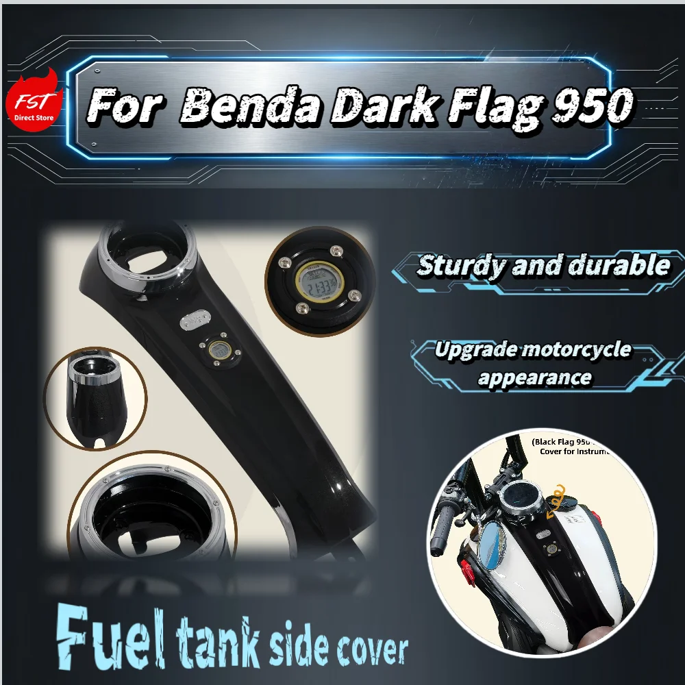 For Benda Dark Flag 950 Motorcycle Fuel Tank Dash Cover Widened Side Fairing With Electronic Watch Decor Shell Mod Accessories