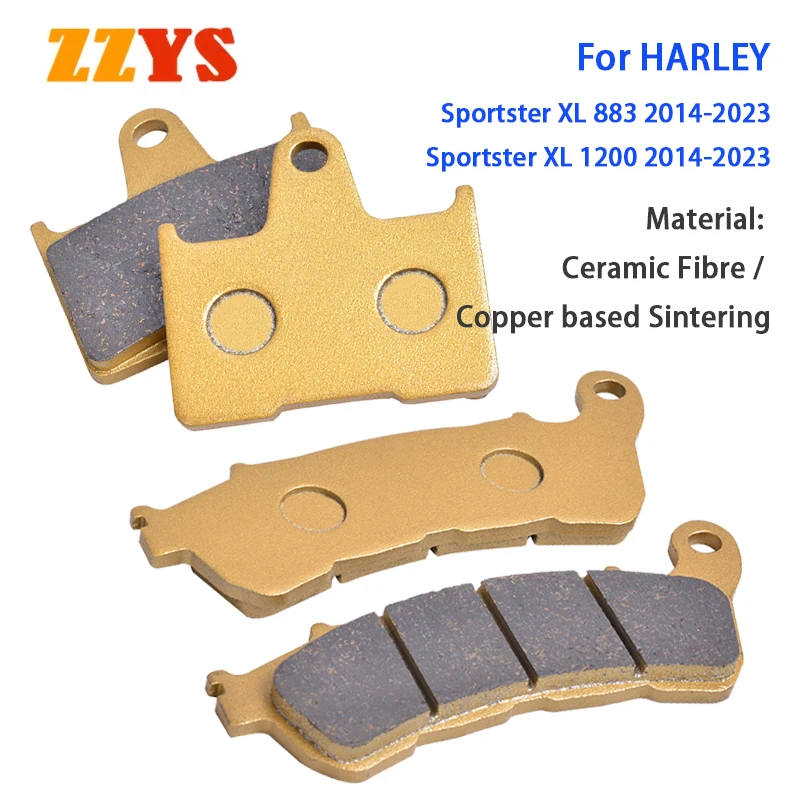

Front Rear Brake Pads for HARLEY Sportster XL 883 1200 XL883 XL1200 2014-2023 Roadster XL1200C XL883R XL883L XL883N CX R L N C