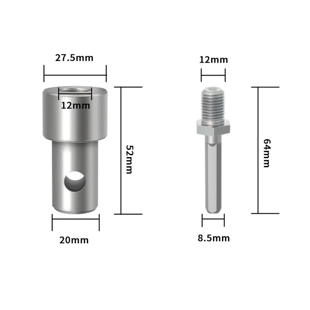 1pc Earth Auger Adapter Tool 4 Interface Types For Impact Wrench Hammer Machine Power Tool Accessories