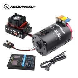 Hobbywing QuicRun 3650 Brushless G2 Motors with 10BL 120A ESC and LED Program Box General combo For 1/10 Rc Racing Car