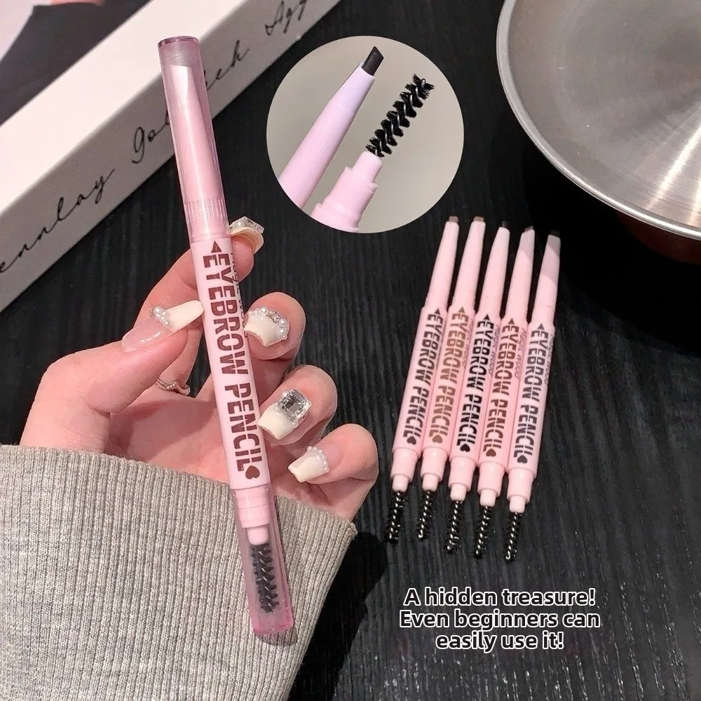 

Natural Shade Dual-Ended Eyebrow Pencil 6 Colors Available Retractable Eyebrow Makeup Pencil with Brush Long-Lasting