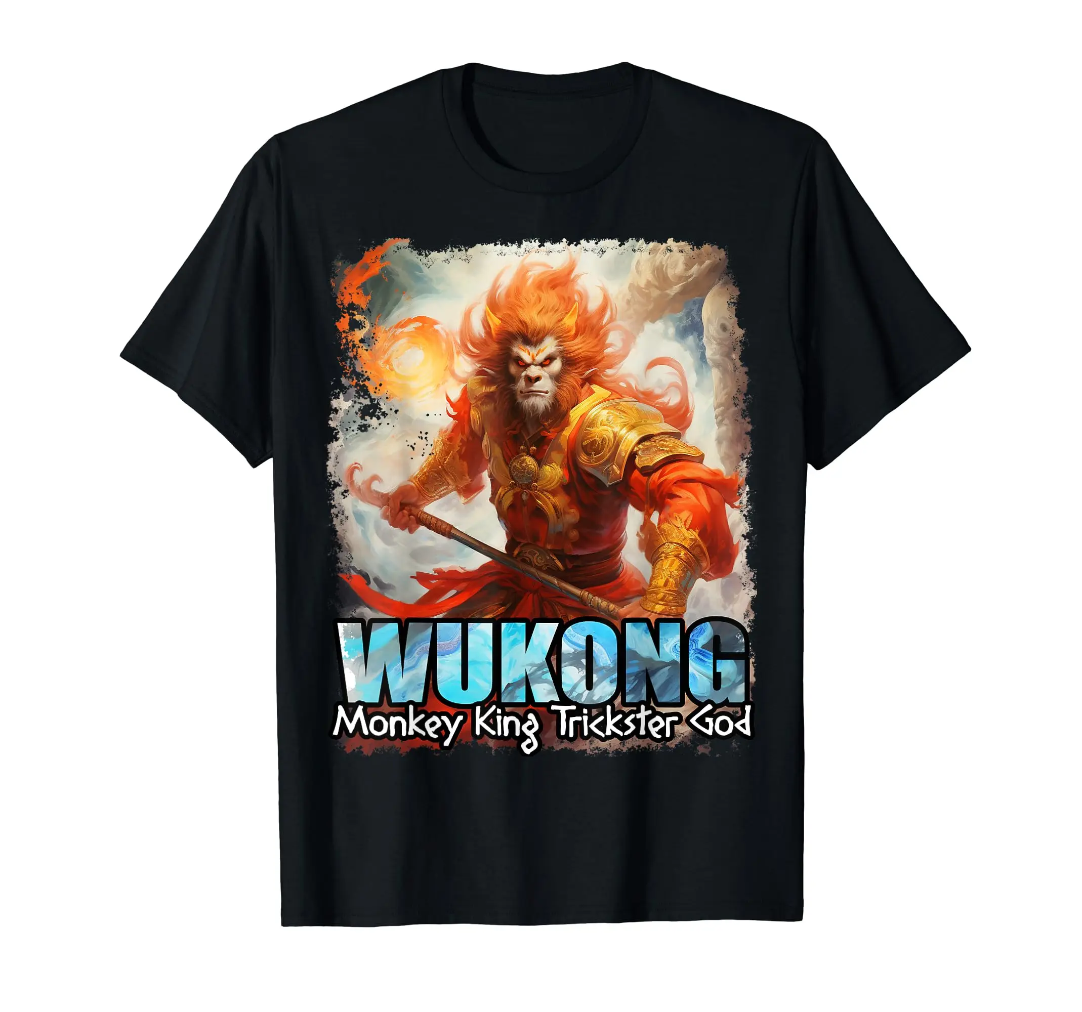 Cool Sun Wukong T-Shirt for Men Short Sleeve Cotton Daily Travel Summer Breathable Round Neck Sports Fashion New Trend Tops